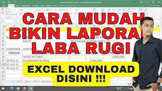 Part 7 Membuat Format Laporan Laba Rugi di Excel Otomatis  Templete laporan keuangan Sederhana [upl. by Melissa]