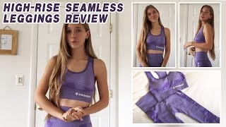 Gymsweaty Try On Haul amp Review  Workout Clothes  HighRise Seamless Leggings  Sports Bra [upl. by Aknaib417]