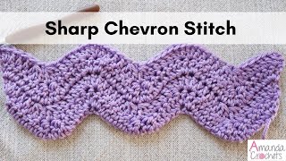 Sharp Chevron Stitch Crochet 101 Series  Easy Crochet Beginner Tutorial [upl. by Crist]