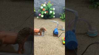 Mini motor pump science project mini tractor making cow water bathed  152 [upl. by Lorrad]