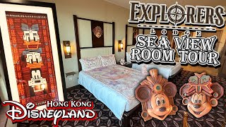 Disney Explorers Lodge Sea View Room Tour  Hong Kong Disneyland [upl. by Cheslie120]