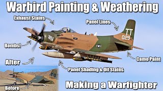 Making a Warfighter  RC Warbird Painting amp Weathering [upl. by Teevens225]