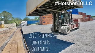 Hotshot40LLC ShippingContainers  How I load and unload 2x20’ shipping containers [upl. by Ellenad]