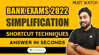 SIMPLIFICATION  Shortcut Techniques for Bank Exams 2022  Kaushik Mohanty [upl. by Olegnaleahcim]