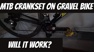 Crankset Mtb to Gravel Bike Conversion How to Install for Very Low Gears [upl. by Naot]