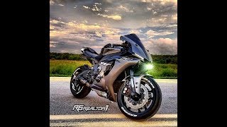 2016 yamaha r1 back up  rear view camera mod installed mirrors deleted [upl. by Olrak600]