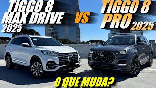 NOVO TIGGO 8 PRO 2025 vs TIGGO 8 MAX DRIVE 2025  A EVOLUÇÃO O que realmente muda [upl. by Rosena65]