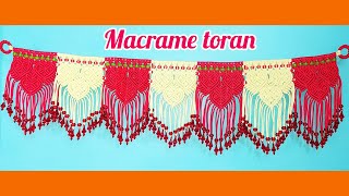 How to make macrame heart shape toran New [upl. by Demetrius]