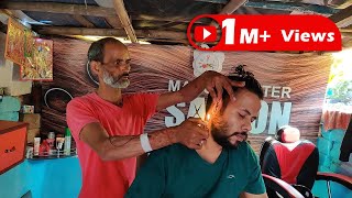 Manoj Master Fire Head Massage  Indian Massage [upl. by Annais]