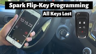 How To Program A Chevy Spark Flip Key Remote Fob 2014  2020 DIY Chevrolet All Keys Lost Tutorial [upl. by Arykat]