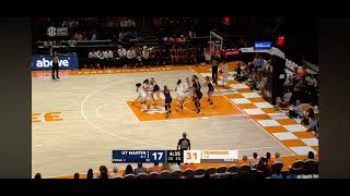 MariaMCornelius UT Martin vs Lady Vols  9050 [upl. by Ecydnac364]