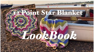 CROCHET 12 POINT STAR BLANKET  Crochet lookbook  Ophelia Talks Crochet [upl. by Mert]