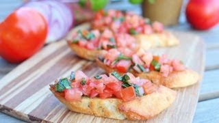 Italian Bruschetta Recipe  GetFitWithLeyla [upl. by Dahaf]