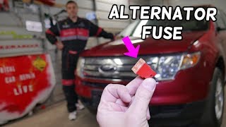 FORD EDGE ALTERNATOR FUSE LOCATION REPLACEMENT GENERATOR FUSE [upl. by Maryann]