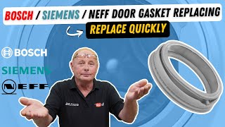 How to replace a Bosch Siemens or Neff washing machine door seal gasket [upl. by Wulf]