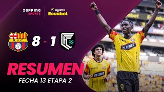 Barcelona SC 8  1 Cumbaya FC Resumen Fecha 13  2da Etapa  LigaPro Ecuabet [upl. by Benedetto]