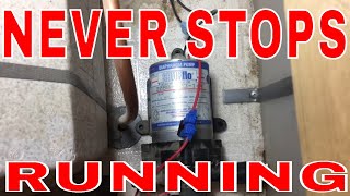 RV Water Pump continuously running  Shurflo 2088403144 DIY Fix [upl. by Ardnoed]