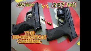 40 SampW vs 357 SIG Part 7 Underwood Ammo vs Winchester White Box [upl. by Ahsienal]