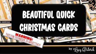 Christmas cardmaking made EASY  12 CARDS CARD MAKING TUTORIAL AND DESIGN IDEAS FOR HANDMADE CARDS [upl. by Jenda]