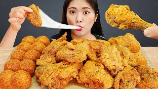 뿌링클 치킨 치즈볼 먹방 Fried Chicken ASMR MUKBANG DONA 도나 [upl. by Enimsay]