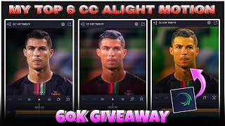 60k Special 🤙My Top 6 CC  Pack Alight Motion ☠️ [upl. by Hadnama]