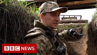 Ukrainian troops face Russian Army on Donbas frontline  BBC News [upl. by Amliv]