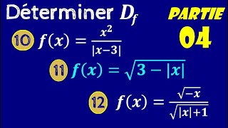 Déterminer Df le domaine de définition dune fonction Partie 4 [upl. by Rovelli]
