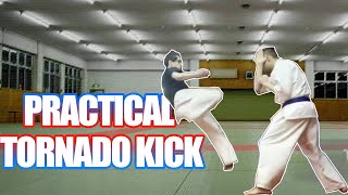 Kaiten Mawashi Geri Tornado Kick  Full Contact Karate [upl. by Schechter811]