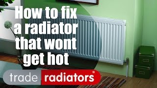 How to fix a radiator that wont get hot  By Trade Radiators [upl. by Yrome]