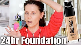 FULL DAY WEAR TEST  LOreal 24hr Foundation [upl. by Bottali]