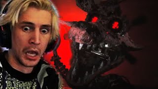 xQc Plays THE JOY OF CREATION FNAF Horror Game [upl. by Valli21]