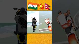 India vs Nepal Bike Stunt Racing🏁 shortsfeed indianbikedriving3d [upl. by Adnuhsed656]