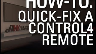 How To Reboot Control 4 Remote [upl. by Sasnett]