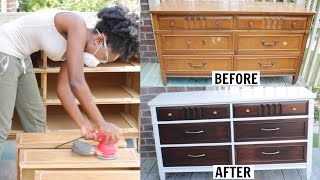 DIY  FURNITURE MAKEOVER Dresser Transformation [upl. by Hilbert231]