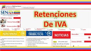 Declaración de RETENCIONES de IVA en VENEZUELA [upl. by Yorgen46]