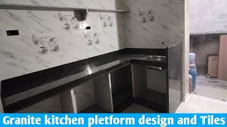 Granite Marble kitchen pletform design and Tiles [upl. by Karly]