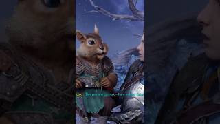 Who RatatoskrWhy want to help kratos😱😱 godofwar kratos odin thor godofwarragnarok gow gowr [upl. by Lorsung]