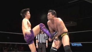 201582 DNA8 ProWrestling Koshien 2015 Semi Final Kazusada Higuchi vs Kota Umeda [upl. by Ephram1]