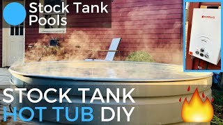 Stock Tank HOT TUB DIY Guide propane [upl. by Gusti]