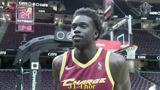 Cleveland Cavaliers twoway forward JT Thor at Charge Media Day from Rocket Mortgage Fieldhouse [upl. by Nelon]