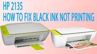 HP DESKJET 2130 ALL IN ONE  HOW TO FIX BLACK INK NOT PRINTING [upl. by Rafe]