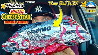 Hardees® Philly Cheesesteak Breakfast Burrito Review  WORST Fast Food Burrito  theendorsement [upl. by Yousuf310]