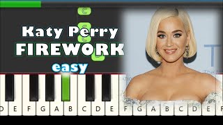 Katy Perry  Firework Easy Piano Tutorial [upl. by Eamaj545]