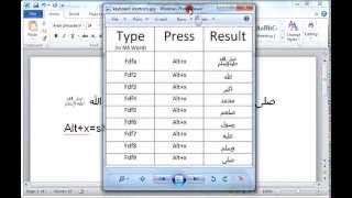 How to Write Islamic Arabic words in MS Word using keyboard shortcuts [upl. by Nathaniel]