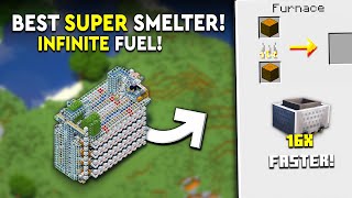 Minecraft BEST Super Smelter Tutorial  5k At Once  364000 PH [upl. by Sophronia878]