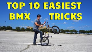 TOP 10 EASY BEGINNER BMX TRICKS 2021 [upl. by Emee]