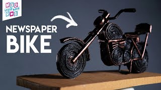 How to make a NEWSPAPER BIKE  Paper craft  ChooseToCreate [upl. by Joe]