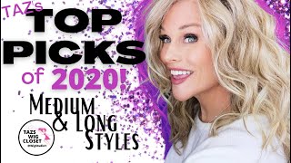 TAZS TOP PICKS OF 2020 Medium amp Long Wigs SHOWCASE amp FUN Mini Reviews 🎉 Happy New Year 🎉 [upl. by Annekahs]