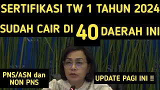 SERTIFIKASI TRIWULAN 1 TAHUN 2024 SUDAH CAIR DI 40 DAERAH INI [upl. by Kire712]