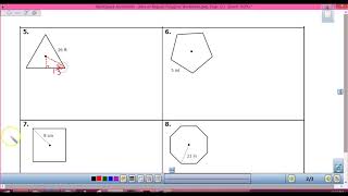 Area of Regular Polygons Worksheet [upl. by Sevart]